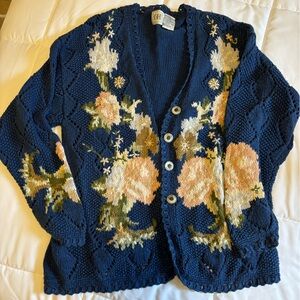Floral Blue Cardigan